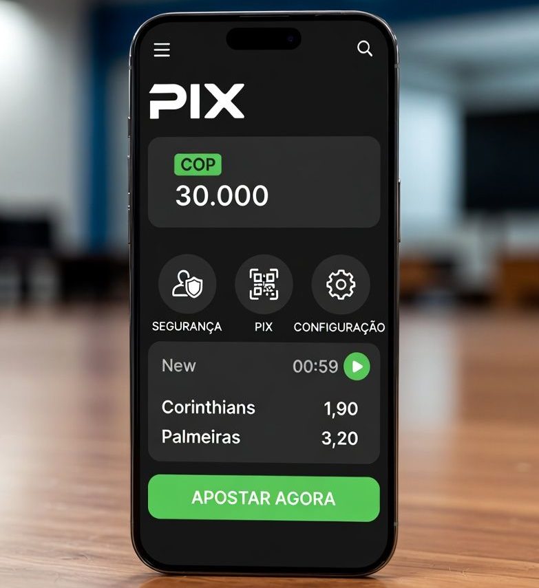 smartphone showing PIX and crypto icons